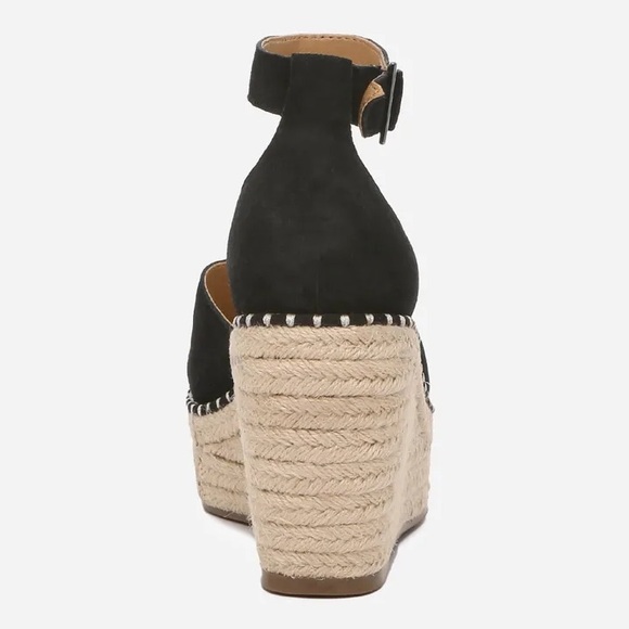 🌴🌺🌴 “Crown Vintage” Espadrille black suede Wedge Sandal size 8 🌴🌺🌴 - Picture 6 of 12